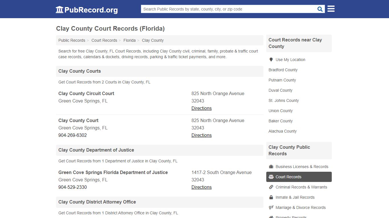 Free Clay County Court Records (Florida Court Records)