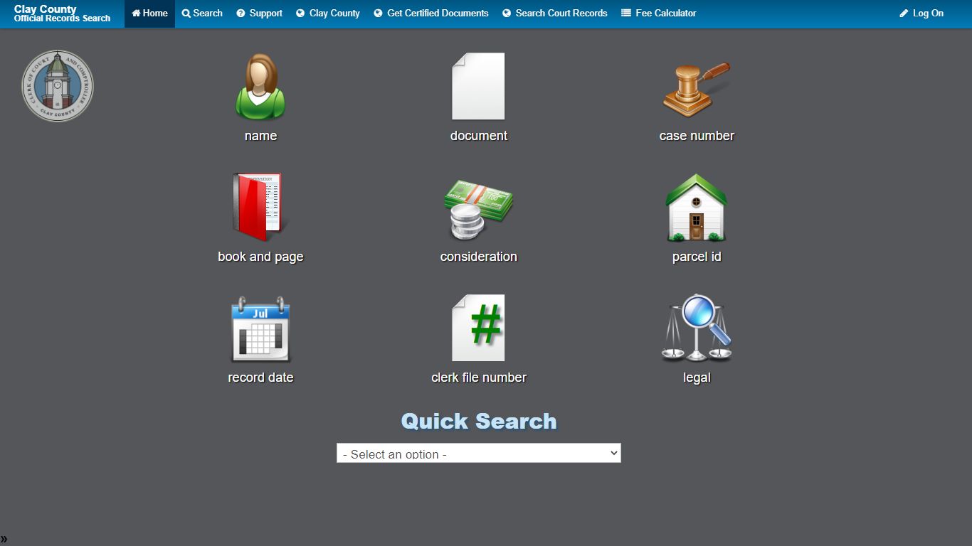 Landmark Web Official Records Search - Clay County Clerk of Court